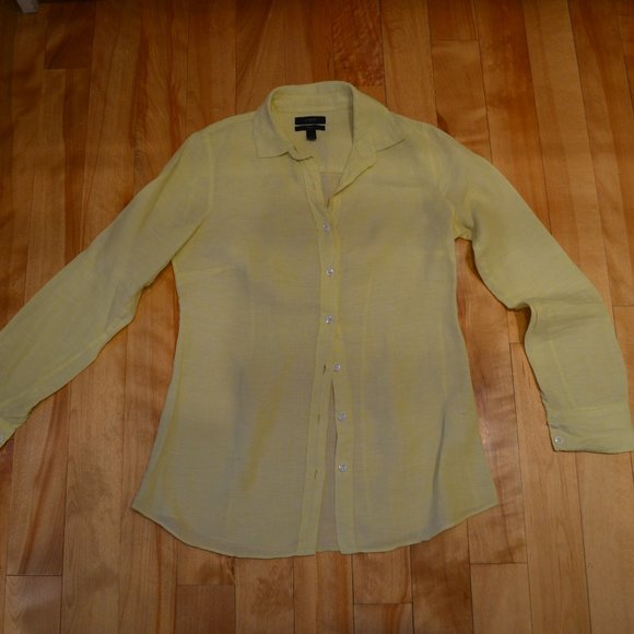 J. Crew Tops - J. Crew 100% Linen Button Down Blouse Size 2